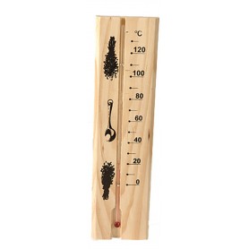  Termo och hygrometer   Bastutermometer i trä med vätskegradering   